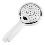 LED hand shower wit-chrome with Digital Temperature aanduiding