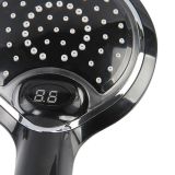 LED hand shower black-chrome with Digital Temperature aanduiding