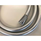 shower hose plastic 170cm silver smooth