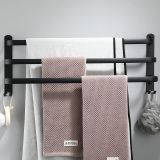 triple towel rack Nero 50cm black