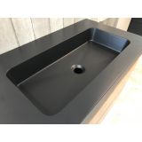 vanity unit Roble 80cm, oak 'look' with 10cm Composite washbasin anthracite