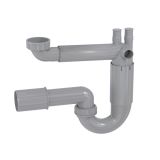 space saving telescopic siphon for kitchen sink with wall exit