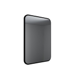 designer bathroom mirror Apple matt black 60x80cm