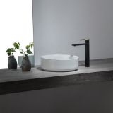 ceramic round surface-mounted wash bowl Cylindrico ø36cm mat Gray
