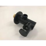 wall connection for shower hose matt black with hand shower Holder
