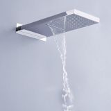 built-in overhead shower Einstein 50x22cm stainless steel polished with waterfall function