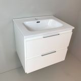 vanity unit Blanco 60cm, white with ceramic washbasin