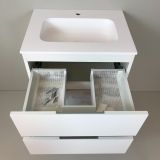 vanity unit Blanco 60cm white with Solid Surface washbasin