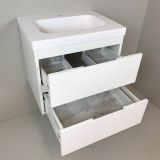 vanity unit Blanco 60cm white with 5cm Composite washbasin