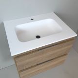 vanity unit Roble 60cm oak 'look' with Solid Surface washbasin