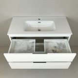 vanity unit Blanco 100cm white matt with ceramic washbasin