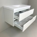 vanity unit Blanco 100cm, white lacqued with 5cm Composite washbasin