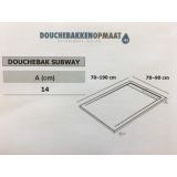 Composiet Douchebak Subway Eco 90x120cm Egaal Antraciet Ral7024