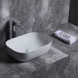 ceramic oval surface-mounted wash bowl Oval mini 46x33cm white