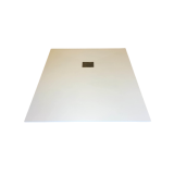 Composite shower tray Solid Eco 90x90cm white structure even