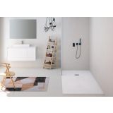 Composite shower tray Slim Eco 100x150 cm slate white