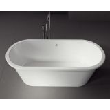 free standing Solid Surface bath Iona 156x69cm white gloss