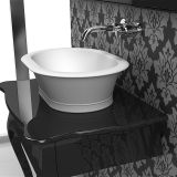 Solid Surface wash bowl surface-mounted Classico 50x36cm matt white