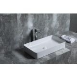 ceramic rectangle shaped surface-mounted wash bowl Recto 60x34cm white