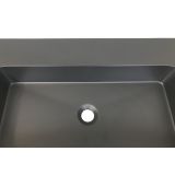 Composite washbasin Cuadro 80,5x45,5 cm anthracite - without faucet hole