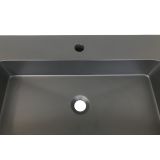 Composite washbasin Cuadro with faucet hole 80,5x45,5 cm anthracite