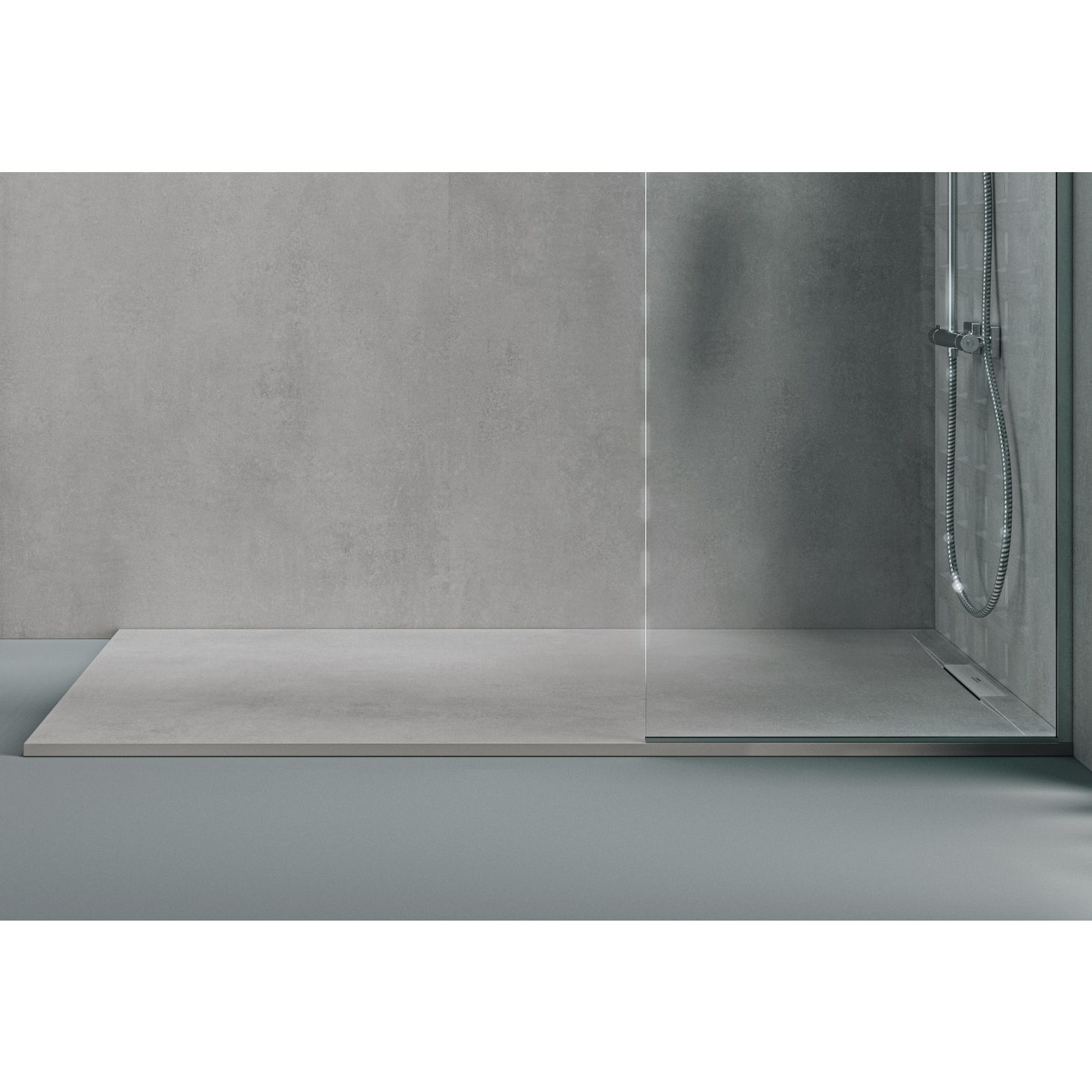 Custom Made Resin Shower Tray West Essence including Wall Panels