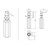 built-in soap dispenser Techno chrome for counter top mounting