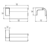 designer toiletrol Holder Eletech chrome with klep