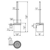 toilet brush Eletech chrome with Holder