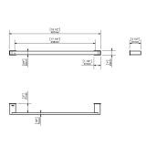 towel holder Cube chrome 500mm