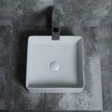 ceramic square surface-mounted wash bowl Cuadro 36x36cm white