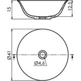 wash bowl surface-mounted Bowl Composite ø41cm white mat