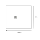 DOUCHEBAK COMPOSIET SOLID ECO 93.5X100.5 EGAAL CEMENTGRIJS RAL7025
