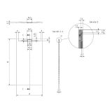 Composiet douchebak Minimal 90X140 Granito Cementgrijs RAL7037