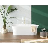 Vrijstaand Solid Surface ligbad Classic 180x88cm mat wit