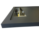 Custom made resin shower tray with stainless steel drainage gutter Subway