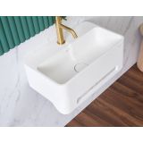 washbasin York 50x31cm Solid Surface white mat