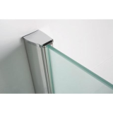 Vaste douchewand Luna 140x200cm Matte Band Chroom
