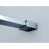 Vaste douchewand Luna 80x200cm Transparantglas Chroom