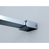 Vaste douchewand Luna 140x200cm Matte Band Chroom
