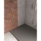 Custom made resin shower tray with drainage gutter Cosmo XL