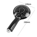 LED hand shower black-chrome with Digital Temperature aanduiding