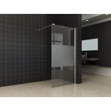 Vaste douchewand Luna 140x200cm Matte Band Chroom