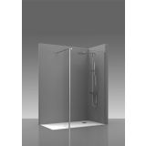 Custom shower enclosure Walk In with rotating part