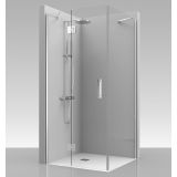 Revolving door with fixed wall and fixed side panel Tedy