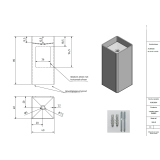 Vrijstaand Solid Surface wastafel Ember 40x40x85cm (lxdxh) - zonder kraangat