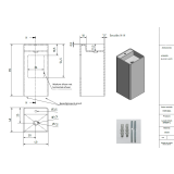 Vrijstaand Solid Surface wastafel Ember 40x40x85cm (lxdxh) - met kraangat