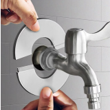 Rozet 2-delig 65x23mm chroom