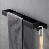 towel holder Cubic 40cm matt black with towel hook