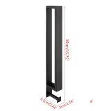 towel holder Cubic 40cm matt black with towel hook